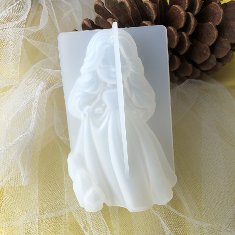 3D Printing With Silicone - 3D 귀여운 공주 실리콘 양초 금형