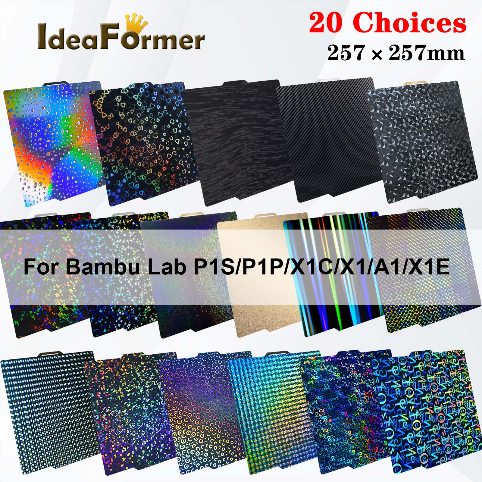 Pei Sheet - 257x257 Bambulab 빌드 플레이트 용 PEK