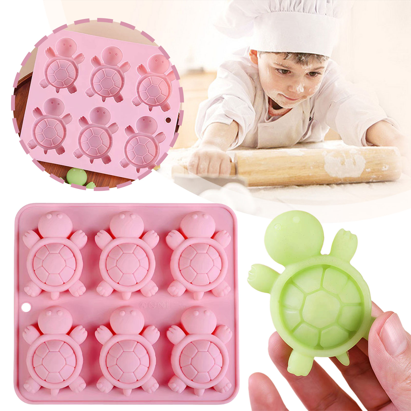 3D Printing With Silicone - 거북이 아이스 트레이 3D 거북이 바다