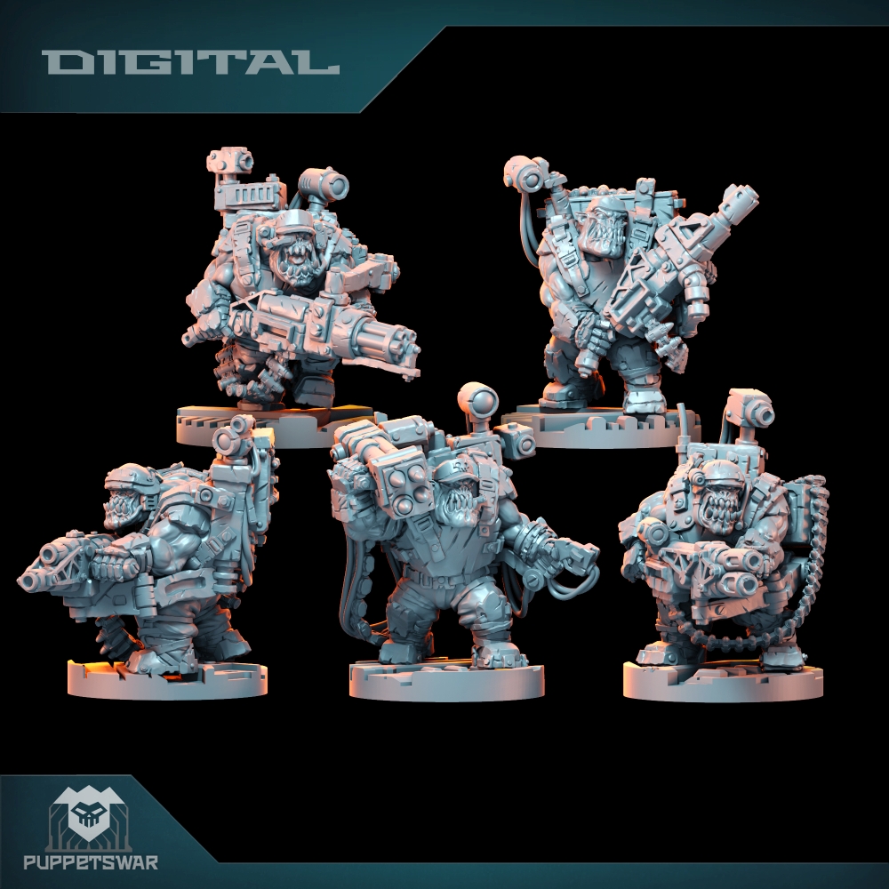 3D Printing Ultem - Orc Ultimate Badasses Squad, 녹색 피부