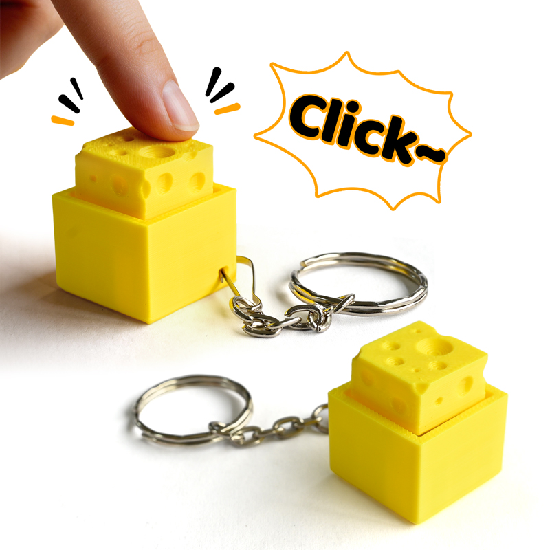 3D 프린팅 치즈 모양 키 피젯 클리커 키체인 미니 키 - 3D Printing Keychain 리뷰 및 가격