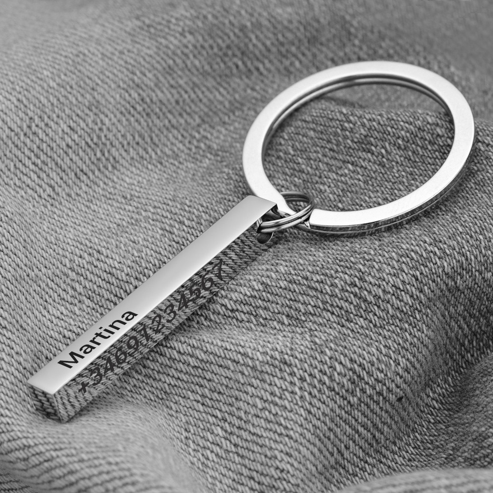 스테인레스 스틸 맞춤형 열쇠 고리 3D 바 열쇠 고리  - 3D Printing Keychain 리뷰 및 가격