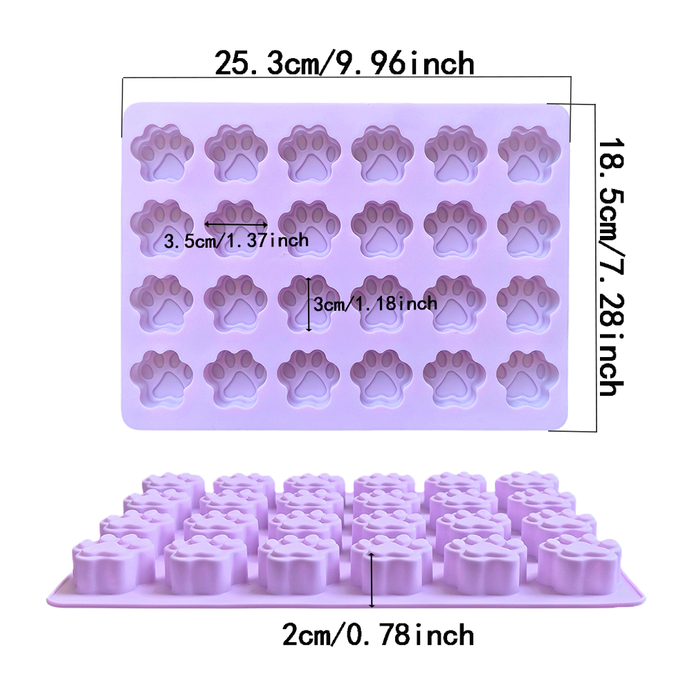 1pc 24 홀 고양이 발 모양의 초콜릿 실리콘 몰드  - 3D Printing With Silicone 리뷰 및 가격