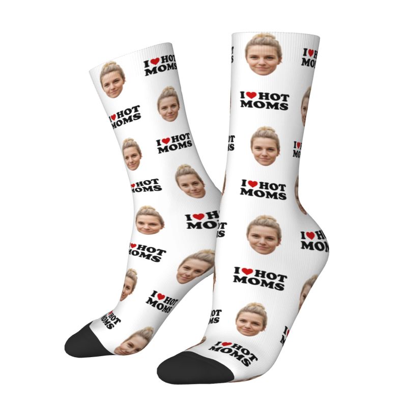 Kawaii I Love Hot Moms 맞춤 양말 남 - 3D Printing Design Free 리뷰 및 가격