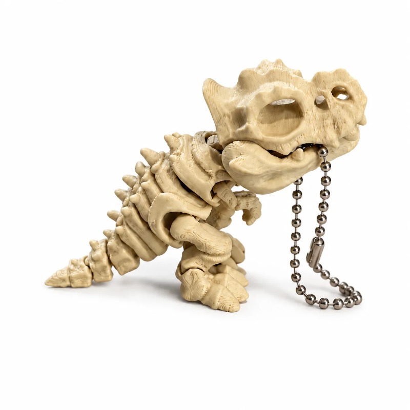 새로운 3D 프린팅된 티라노사우루스 렉스 골격 모형 – - 3D Printing Keychain 리뷰 및 가격