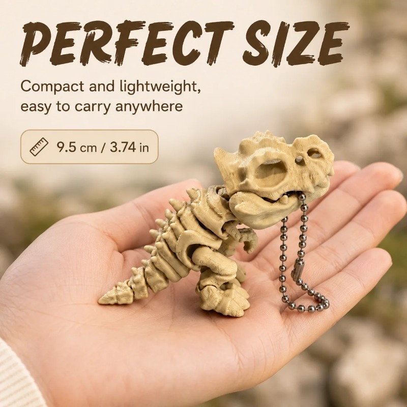 새로운 3D 프린팅된 티라노사우루스 렉스 골격 모형 – - 3D Printing Keychain 리뷰 및 가격