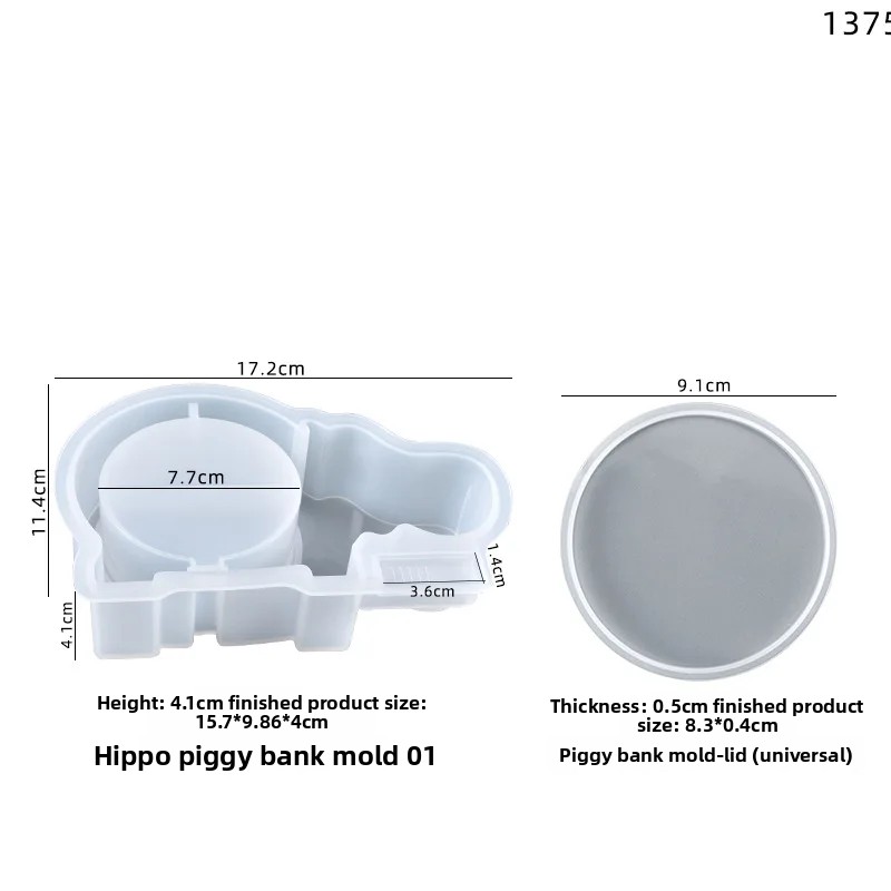 에폭시 수지 코끼리 돼지 하마 모양 저금통 가정용 장식 - 3D Printing With Silicone 리뷰 및 가격