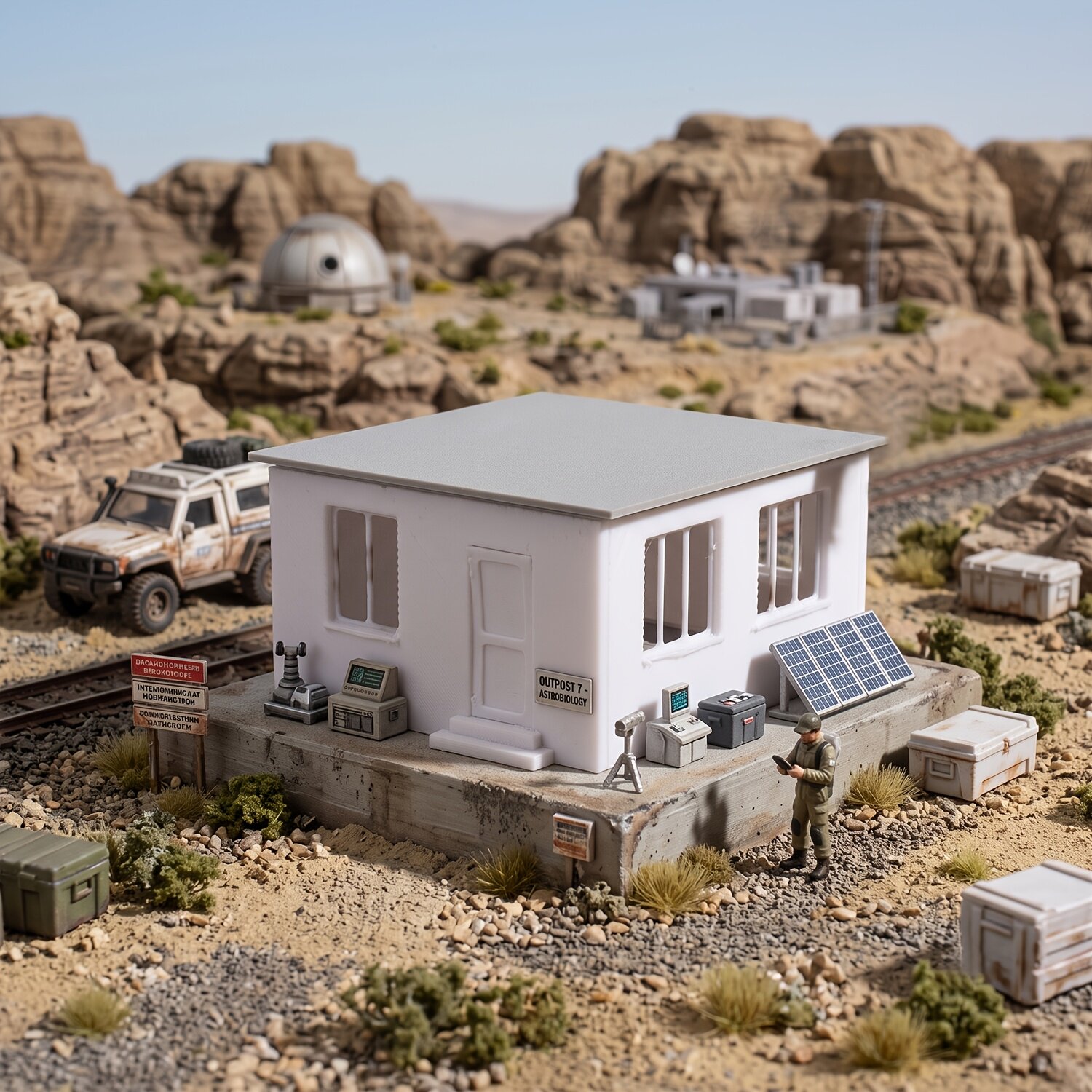1:87 미니어처 철도 부스/역, 기차 트랙 장면용 흰 - 3D Printing Room 리뷰 및 가격