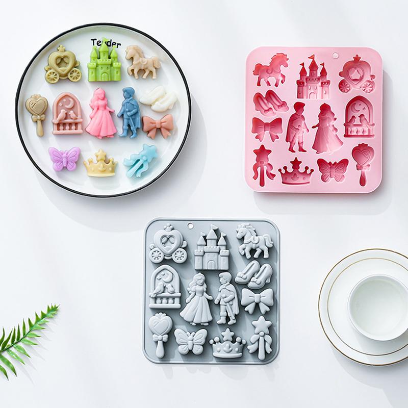 12구 3D 왕자 공주 실리콘 몰드 (케이크, 캔디,  - 3D Printing With Silicone 리뷰 및 가격