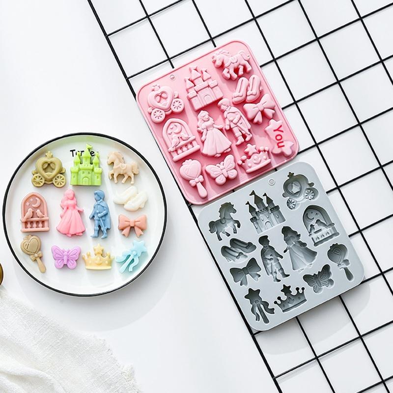 12구 3D 왕자 공주 실리콘 몰드 (케이크, 캔디,  - 3D Printing With Silicone 리뷰 및 가격