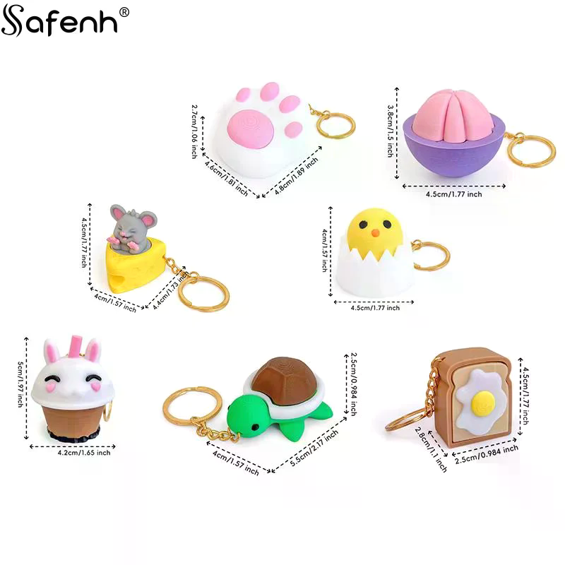 동물 토끼 버튼 귀여운 고양이 발톱 3D 프린팅 감압  - 3D Printing Keychain 리뷰 및 가격